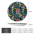 thumbnail image 2 of Zufioo Cartoon Leaf Mushroom Red Print Bone China Decorative Plate, Ceramic Dinner Plate with Stand Ceramic Decoration Homewares-7in, 2 of 6