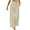 Beige, variant on WREESH Womens Wide Leg Long Palazzo Pants Fashion Summer Casual Loose Pocket Solid Button Zipper Trousers Elastic Waist Pants Brown