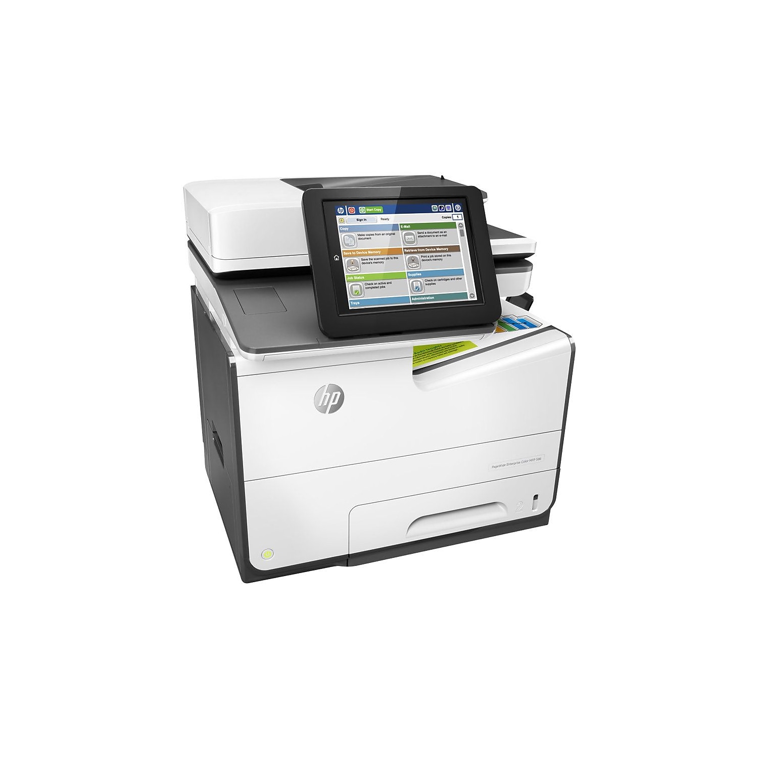 HP Inc. PageWide Enterprise Color MFP 586dn Copy/Print/Scan G1W39A - image 3 of 5