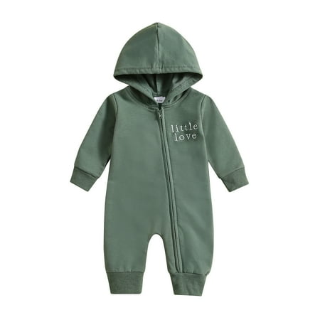 

Baby Sleepers Gender Neutral Newborn Clothes Baby Girl Onesies Crawling suit onesie baby hooded Valentine s Day Green 60