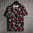 thumbnail image 1 of Camisetas con estampado de árbol de Navidad para hombre, Camiseta con cuello redondo, Tops de manga corta de marca de lujo, Verano, 1 of 5