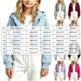 thumbnail image 3 of newwalpole Hoodies for Teen Girls Zip up Long Sleeve Cropped Hooded Kids Sweatshirts | cute preppy youth trendy fashion back to school(White,14-15 Years), 3 of 6