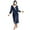 Navy, variant on AherBiu Robes for Women Fuzzy Fleece Sexy Party Wedding Bathrobe Plush Lightweight Soft Warm Winter Pajamas