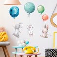 thumbnail image 3 of Calcomanías De Pared Globo Y Conejito Calcomanías De Pared Pegatinas Reutilizables Dibujos Animados Decoración Del Hogar Pegatinas Yuarrent HA035082-00, 3 of 6