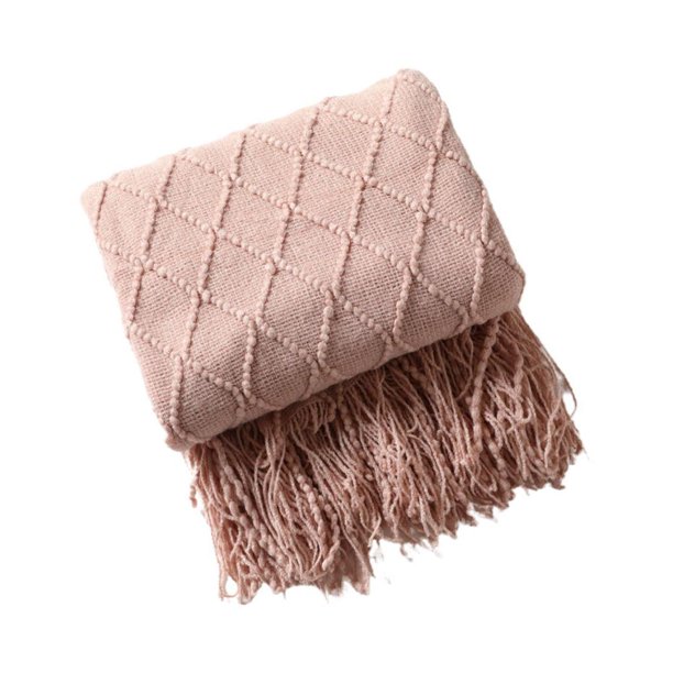 Advancent Manta de hilo de punto nórdico para cama, sofá, mantas de viaje para TV, toalla suave, tapiz de tela escocesa para el Día de San Valentín Decoración del hogar Numero 5 Advancent HA024881-05