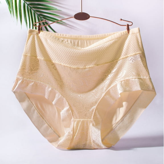 Aayomet Panties For Women Women's Underpants Hollow Lace Transparent Underwear Thongs Low Waist G String,Beige 5XL