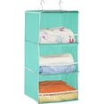 Simple Houseware 3 Shelves Hanging Closet Organizer with Front Stopper