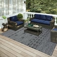 thumbnail image 2 of Yuma Indoor/Outdoor Black Transitional Southwest 10' x 14' Non-Skid Area Rug, 2 of 8