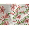 thumbnail image 3 of Ambesonne Spring Quilted Coverlet 3 Pcs, Tiger Lily Flowers Exotics, Queen Size, Coral Green Off White, 3 of 4