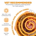 thumbnail image 4 of Outward Hound Fun Feeder Slo Bowl – Large 4‑Cup Capacity, Slow Feeding, Medium to Large Dogs, Non‑Slip, Orange, Swirl Pattern, 4 of 8