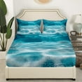 thumbnail image 3 of Erosebridal Coastal Underwater World Bed Sheets King, Sea Water Bedding Sets King Size, Marine Theme Bedroom Decoration 4 Pieces, 3 of 7