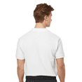 thumbnail image 3 of Tultex Men's 50/50 Sport Pique Polo Shirt, Short Sleeve, Textured Knit, USMCA Certified, White, S, 3 of 5