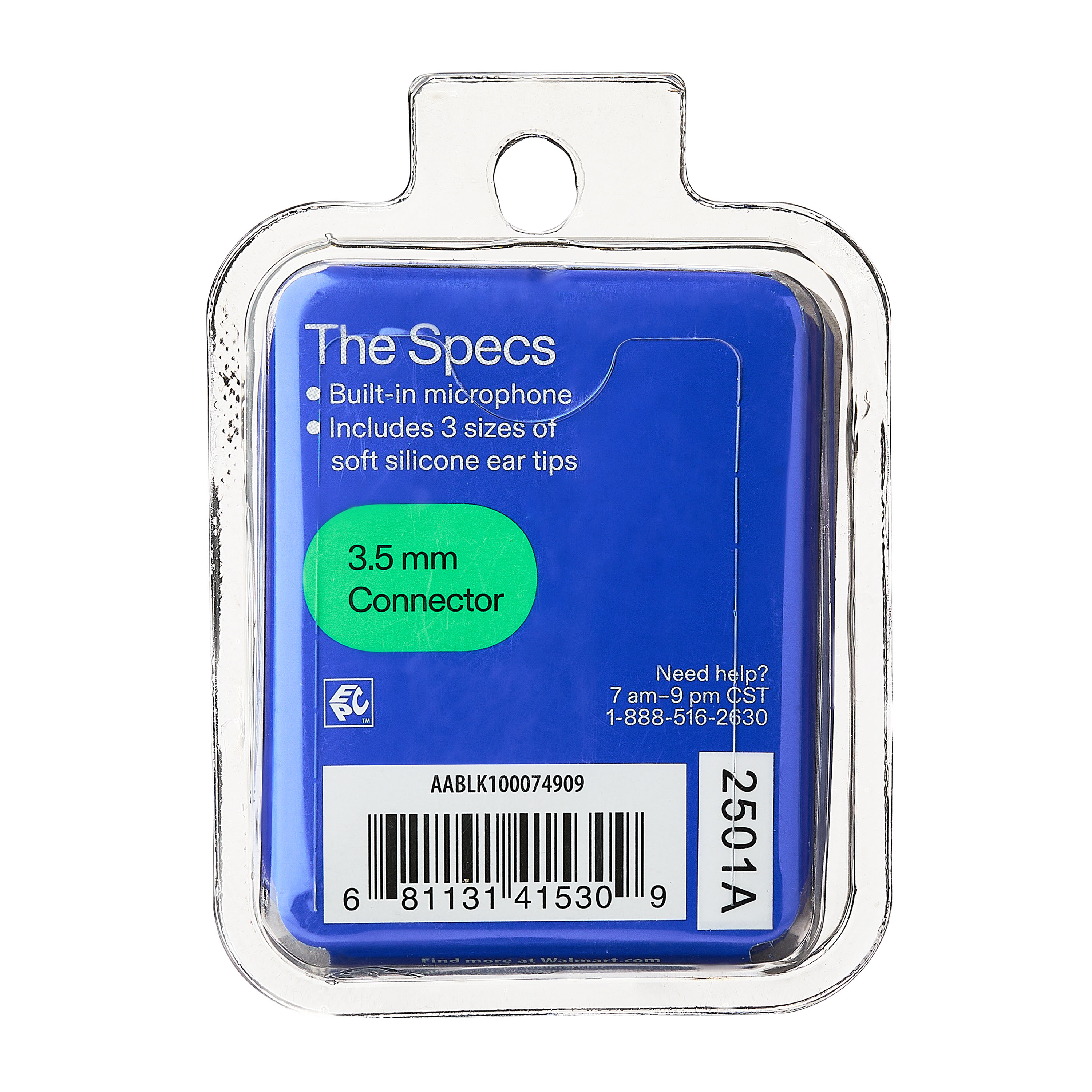 onn Audífonos con cable y micrófono con conector de 3.5 mm en negro - sonido de alta calidad y puntas de silicona cómodas 2