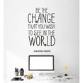 thumbnail image 3 of Be The Change That You Wish Quote Positive Life Motivation Inspiration Quotes Saying Wall Art Sticker Designs Vinyl Stickers For Home House Walls Rooms Windows Bedroom Decoration Size (20x18 inch), 3 of 3