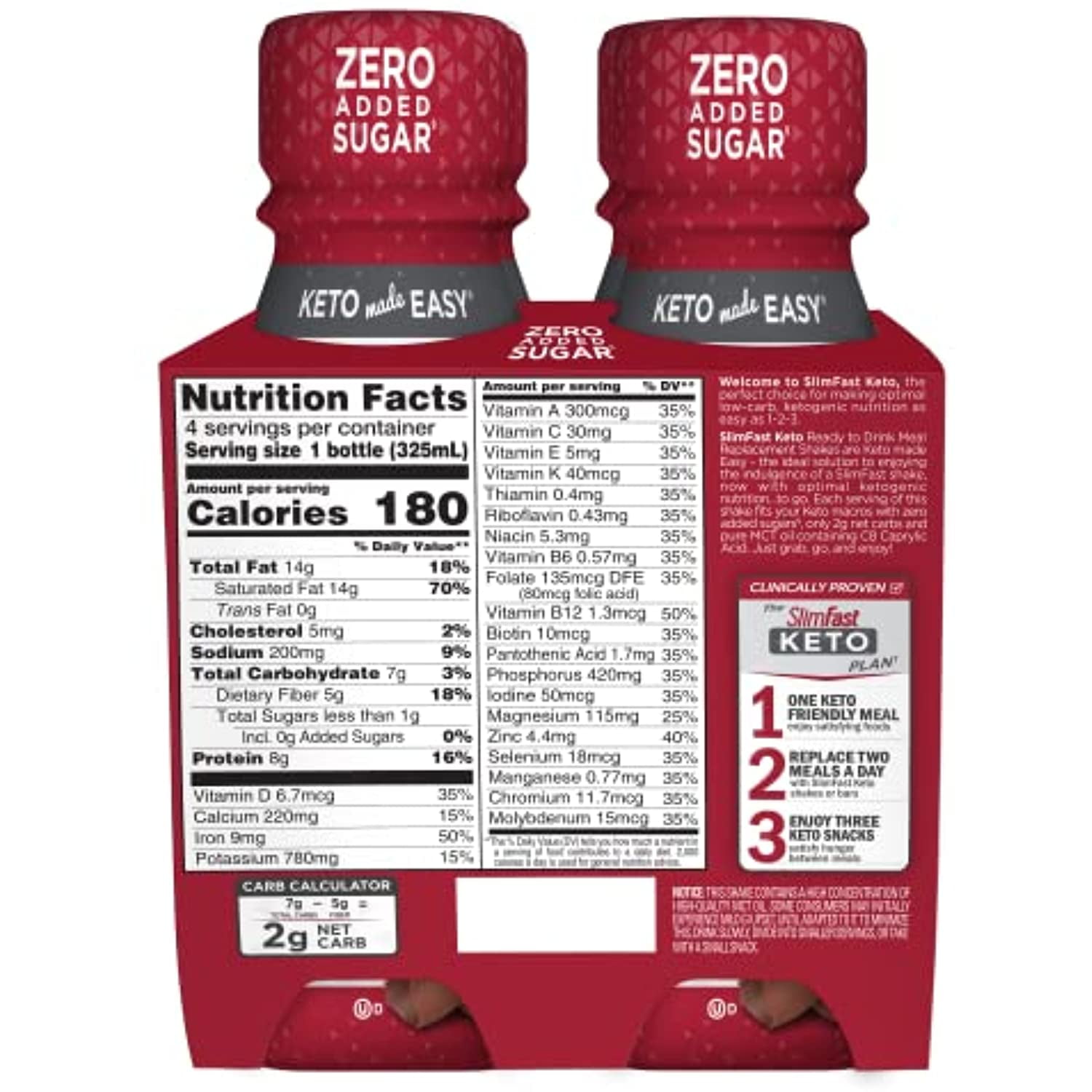 Buy Slimfast Keto Meal Replacement Shake Creamy Milk Chocolate