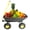 Black + Standard Model, variant on LuckyNote Folding Poly Garden Dump Truck with Steel Frame, 10" Pneumatic Tire, 55L Capacity – Black (Standard)