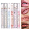 thumbnail image 1 of Petansy Shimmery Glitter Lip Gloss Juego de lápiz labial líquido de 6 colores Aceite labial voluminizador | Brillo almibarado | Larga duración | Hidratante| Alto brillo | Juego de brillo labial (6 col, 1 of 5