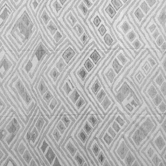Ahgly Company Indoor Square Abstract Gray Modern Area Rugs, 3' Square