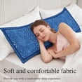 thumbnail image 5 of Boho Blue Throw Pillow Covers, Ethnic Vintage Abstract Tribal Floral Art Soft Breathable Pillow Cases with Invisible Zipper for Sleeping, Long Body Pillowcases for Couch Bed Sofa Chair 20x54 Inches, 5 of 9
