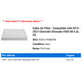 thumbnail image 2 of Cabin Air Filter - Compatible with 2019 - 2021 Chevy Silverado 4500 HD 6.6L V8 2020, 2 of 2