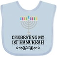 thumbnail image 3 of Inktastic Hanukkah Babys 1st Menorah Boys or Girls Baby Bib, 3 of 4