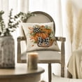 thumbnail image 6 of Sm:)e Sunflower Bow Maple Leaves Pumpkin Fall Pillow Covers 18x18 Inch Set of 2, Cushion Covers for Sofa Seasonal Home Decor, 6 of 7