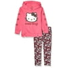 Hello Kitty Little Girls 2 Piece Hoodie and Pant Legging Set, Rose, 5