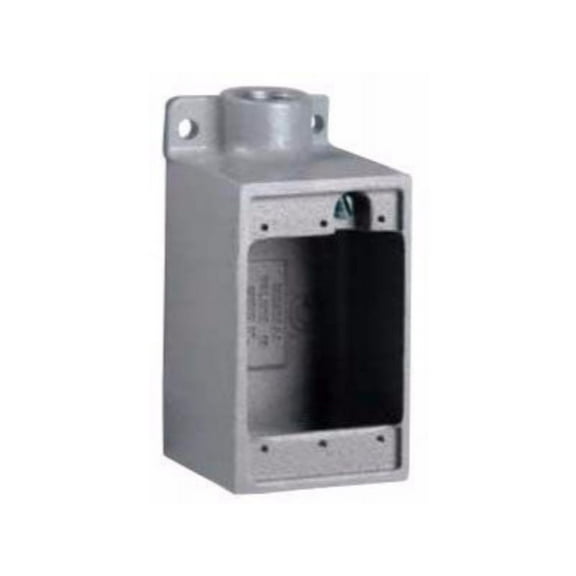 Killark FS-3 FS Type Cast Device Box, 1" Hub, Shallow, Dead-End, Copper-Free Aluminum
