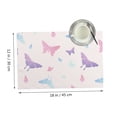 thumbnail image 2 of DouZhe Polyester Placemats Set of 4, Cute Pastel Pink Butterfly Pattern Heat Resistant Place Mats for Dining Table, 12" x 18", 2 of 7