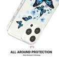 thumbnail image 6 of Butterfly Pattern Case for iPhone 16 Pro Max, Clear Phone Case Cute Pattern for Women Girls Case, Non-Yellowing Shockproof Scratch Resistant Slim Cover for iPhone 16 Pro Max, Butterfly-C, 6 of 11