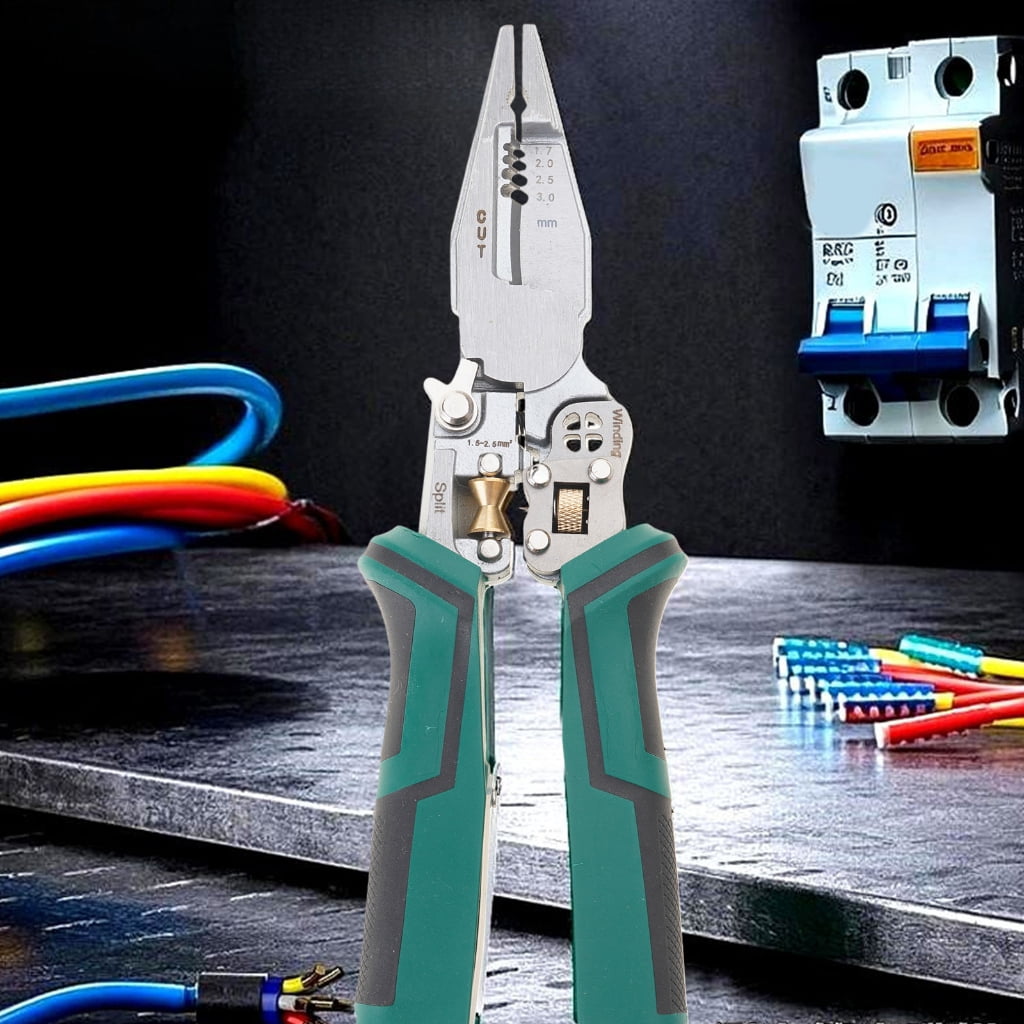 MOMOJIA 8 In 1 Wire Stripper Wire Stripping Tool with Voltage Tester Cable Cutters