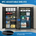 thumbnail image 6 of Fesbos Metal Storage Cabinet with Locking Doors, Black Garage Lockable Steel Cabinets with 2 Doors and 4 Shelves for Home, Garage, Pantry Workshop Warehouse, 6 of 13