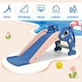 thumbnail image 2 of Tobbi 3 in 1 Toddler Slide Plastic Kids Slide with Climb Stairs, Basketball Hoop, Ball, Indoor Outdoor Games Fun Activity Playground Toy, 2 of 9