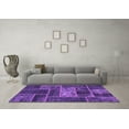 thumbnail image 3 of Ahgly Company Indoor Square Patchwork Purple Transitional Area Rugs, 4' Square, 3 of 4