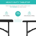 thumbnail image 4 of Best Choice Products 4ft Plastic Folding Table, Indoor Outdoor Heavy Duty Portable w/ Handle, Lock for Picnic - Black, 4 of 8