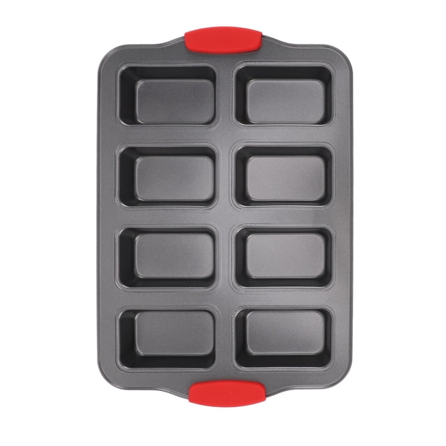 Molde Para Pan Para Hornear, Mini Molde Para Pan De 8 Cavidades, Distribución Uniforme Del Calor Con De Silicona Para Brownie