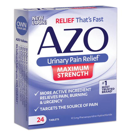 Azo Max Urinary Pain Relief Tablets, 24ct (Best Way To Treat Urinary Tract Infection Naturally)