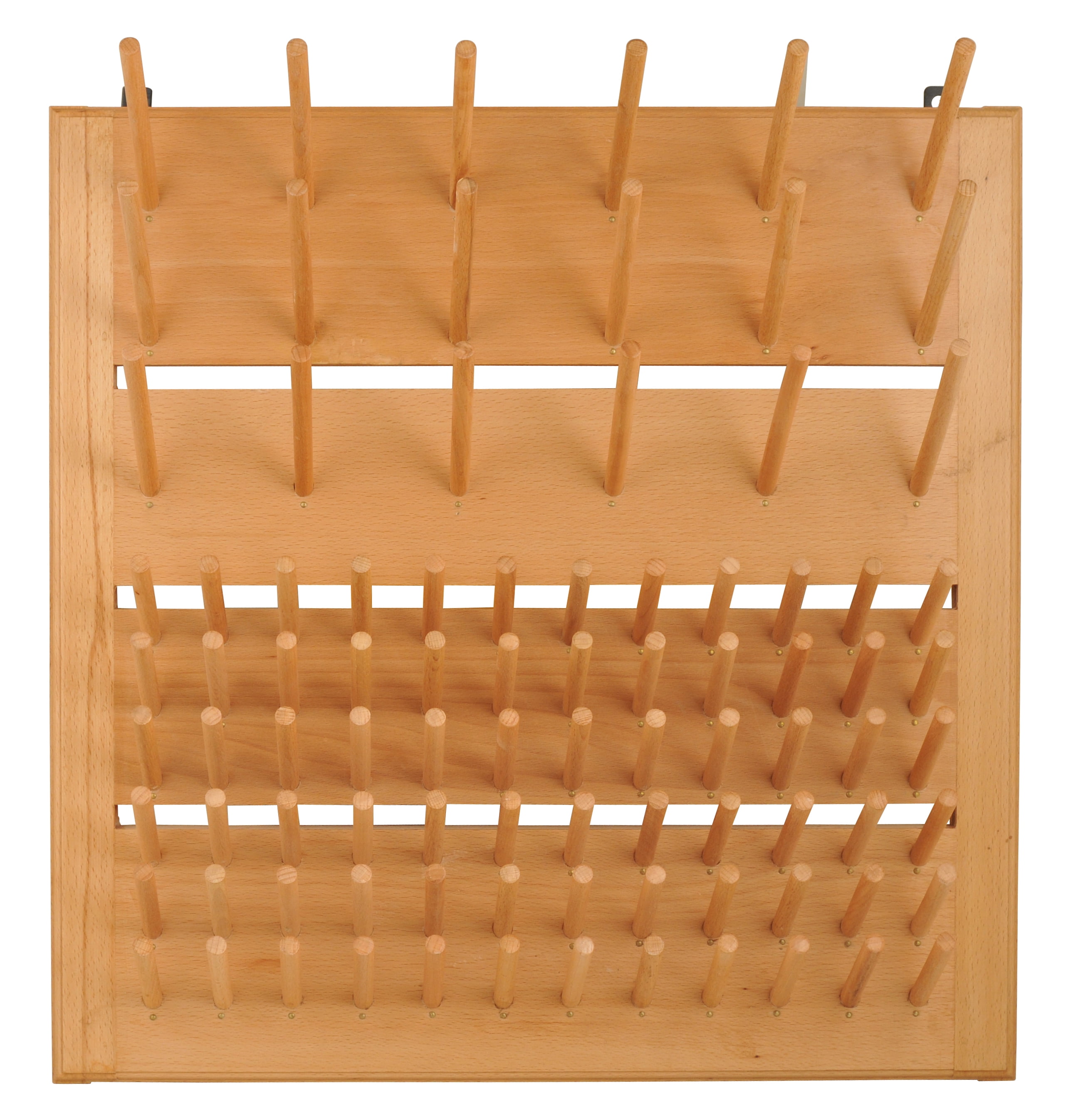 Eisco Labs Wood Draining Rack, Wall Mountable - 90 Pins (72 - 3