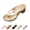Champagne, variant on Women's Chunky Heel Sandals - Toe Open Toe Design for Summer | Comfortable Walking Heeled Sandals in Solid Colors