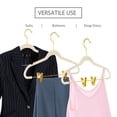 thumbnail image 3 of Perchas para pantalones MIZGI Premium Velvet con clips ajustables (x20), 3 of 7