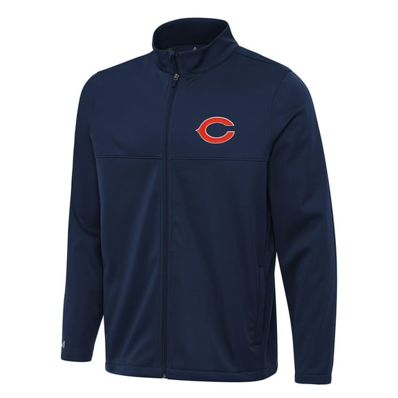 Men's Antigua Navy Chicago Bears Links 2 Full-Zip Golf Jacket