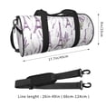 thumbnail image 4 of Xecao Lavender Flowers print Round Travel Duffel Bag is a foldable gym bag with an inner pocket, perfect for travel sports, 4 of 8