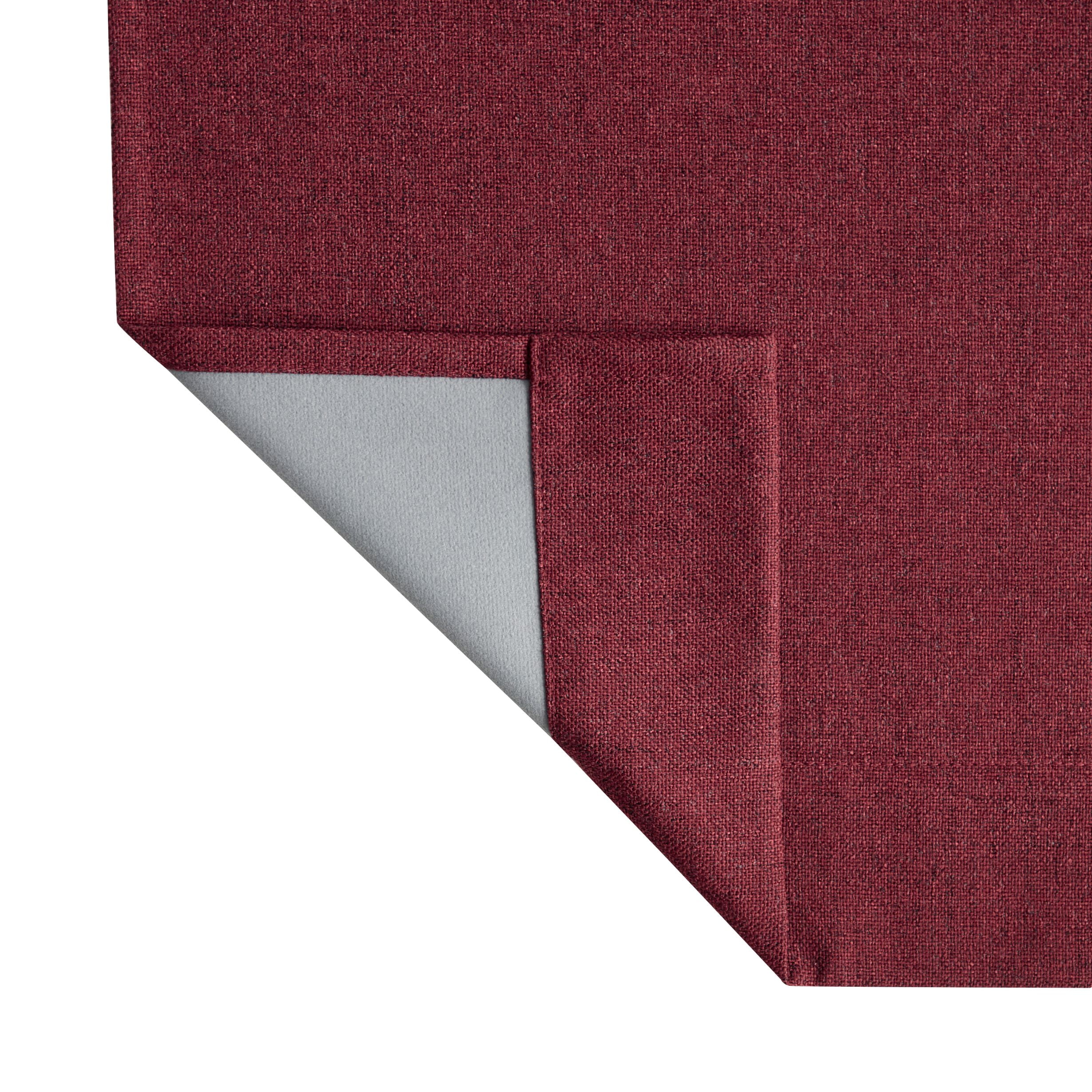 Mainstays Solid Twill Blackout Curtain Panel and Sheers, Set of 4, Merlot, 27.5" W x 84" L