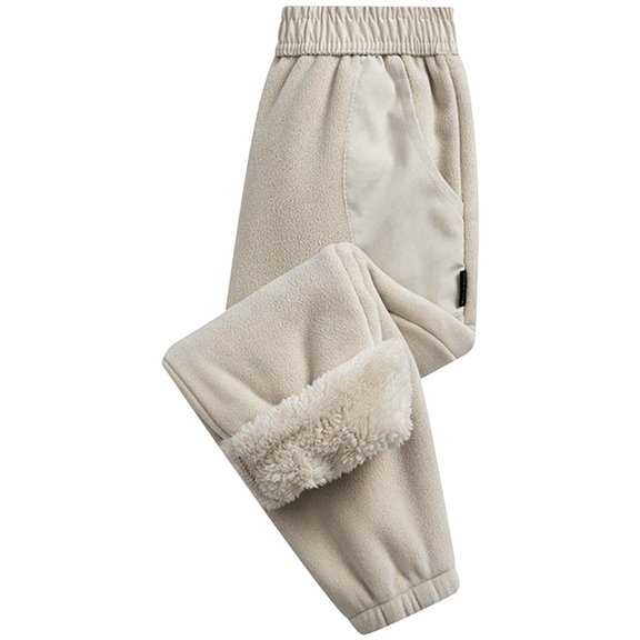 NOEGOEU Boys Pull-on Sweatpants Fleece Joggers with Pockets, Elastic Waist for Kids 5-15 Years (White,11-12 Years)