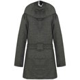 thumbnail image 3 of FeiKong Chaqueta de abrigo tipo parka larga acolchada color carbón con capucha para niñas, 3 of 5