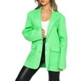 thumbnail image 1 of ZAXARRA Blazer à Manches Longues pour Femmes, Couleur Unie, Boutonné, 1 of 6