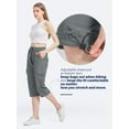 thumbnail image 7 of liyiyiyia Women Hiking Cargo Capris Pants Loose Fit Quick Dry Fishing Pants Casual Elastic Waist Lightweight Capri for Outdoor Travel, 7 of 7