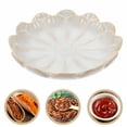 thumbnail image 3 of Shisuyan Ceramic Flower Shaped Dipping Bowl 1Pack 4.4X4.4X0.9In, 3 of 8