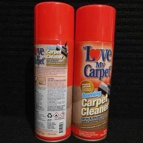 Love My Carpet foaming CARPET CLEANER Spray & Vacuum Self-Cleaning Formula, 12 oz, (2 Pack)