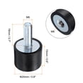 thumbnail image 2 of 2pcs M6x18mm Thread Studs Rubber Shock Zinc Plated 20x15mm Male Female 2pcs M6 Lock Nuts, 2 of 6
